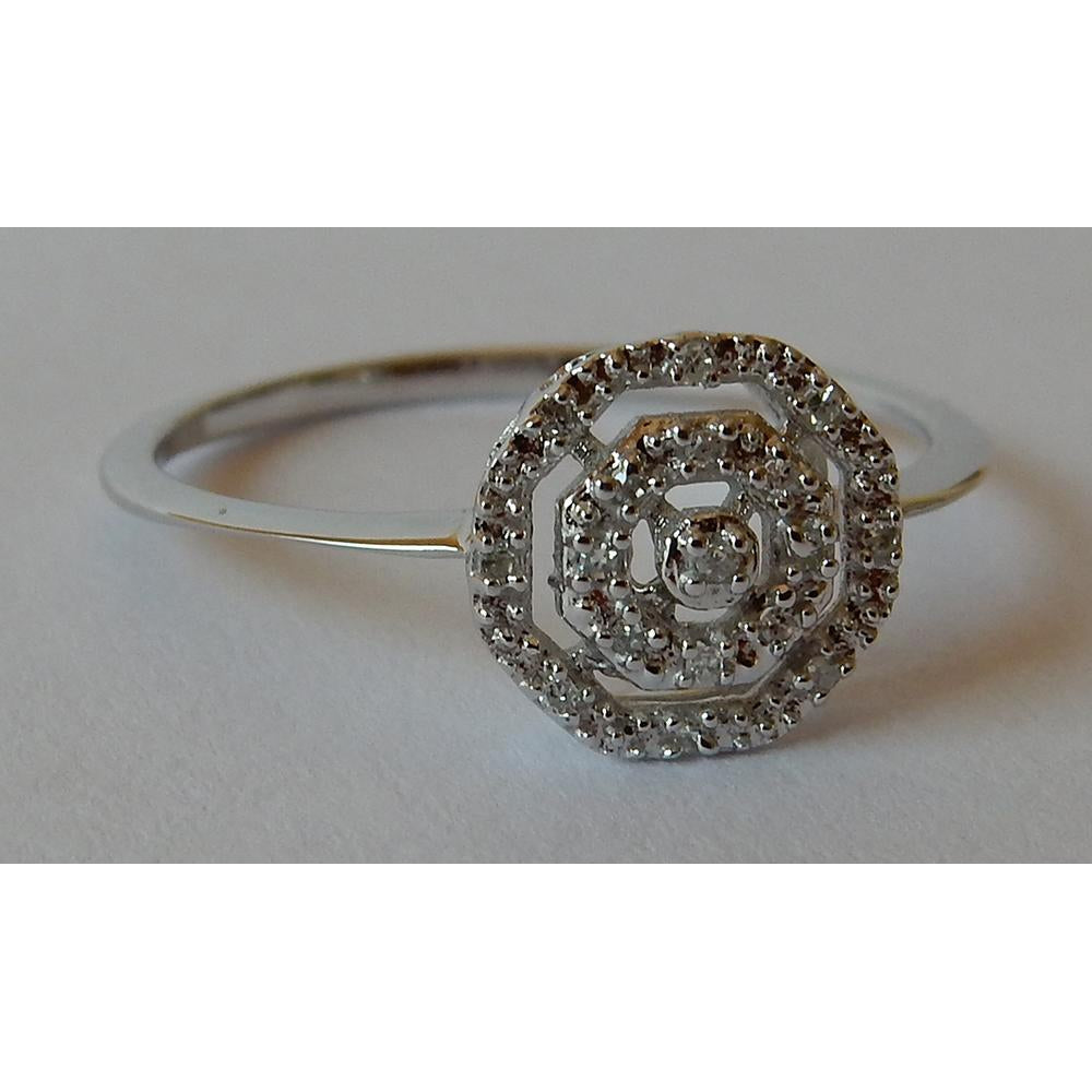 De luxe Bague Sertie Halo 0,50 carats – vue de côté