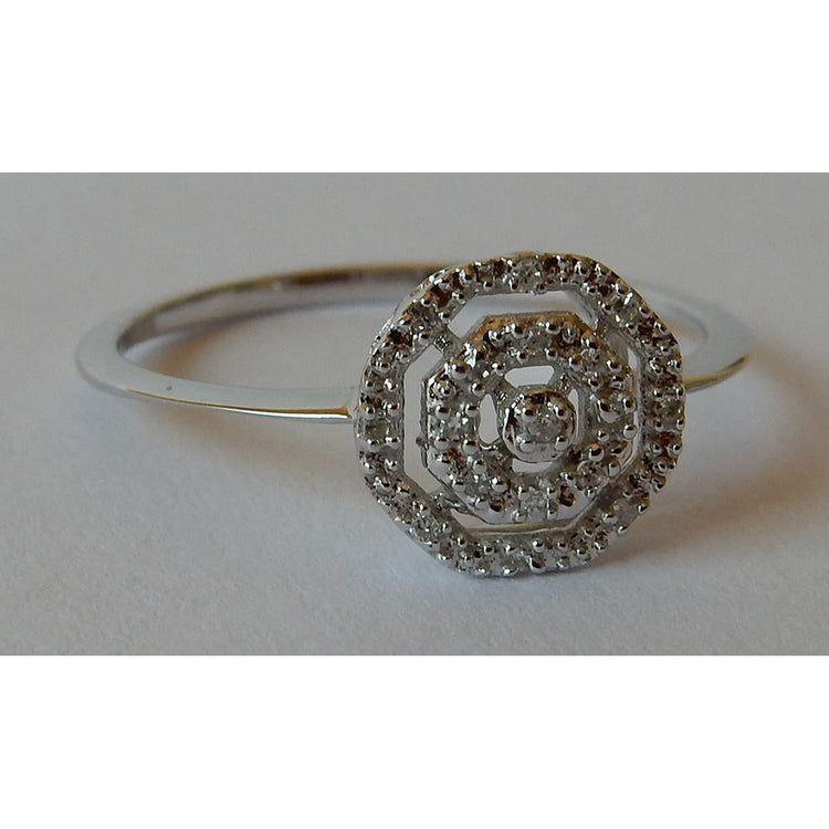 De luxe Bague Sertie Halo 0,50 carats – vue de côté