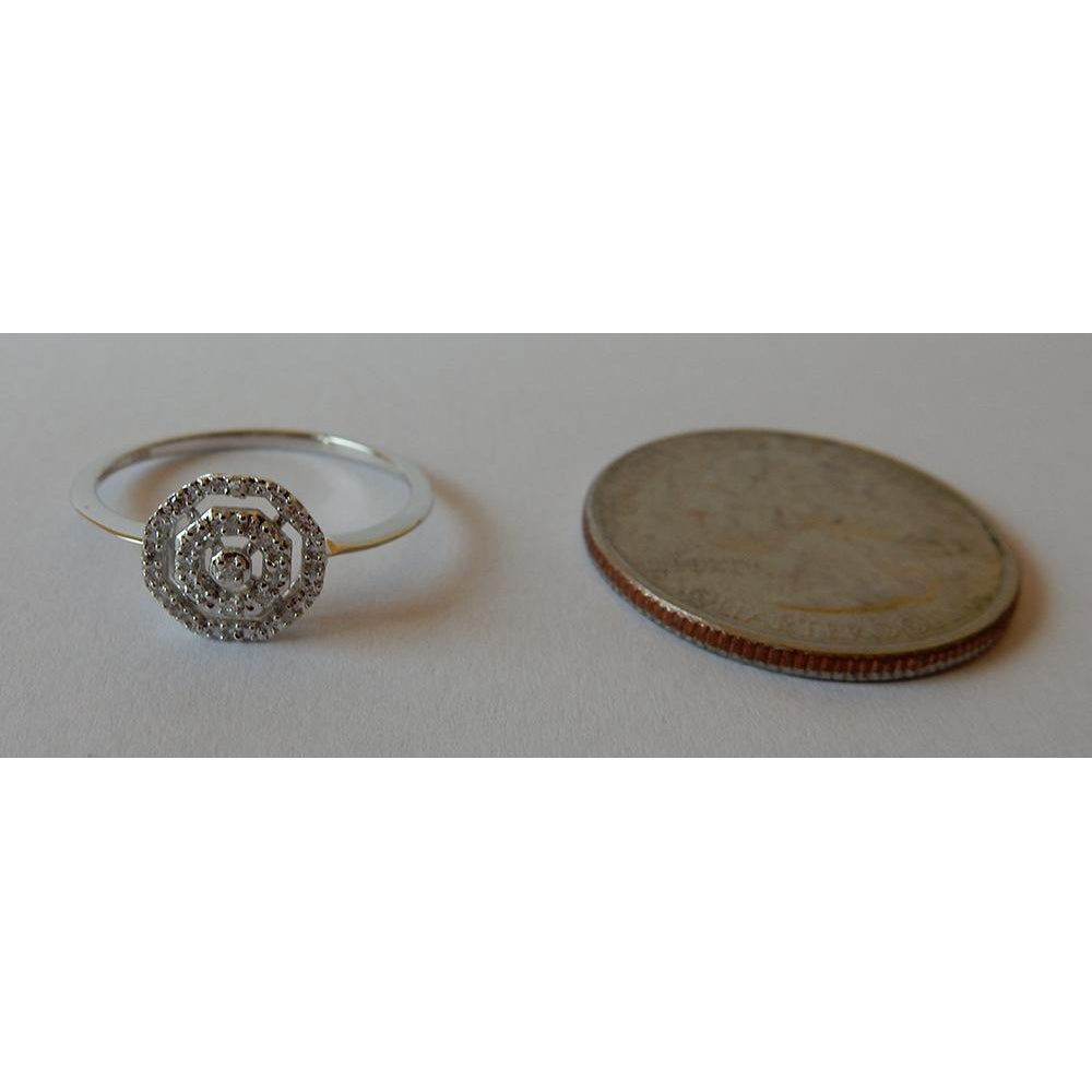 De luxe Bague Sertie Halo 0,50 carats – vue d'angle