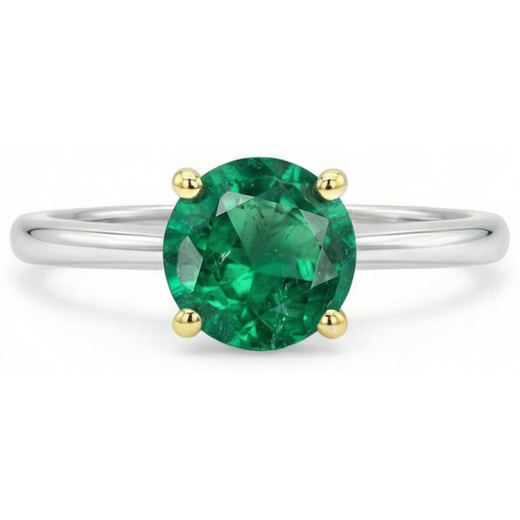 Fin Émeraude Colombienne Bague Pierre Précieuse 2 carats – vue de côté