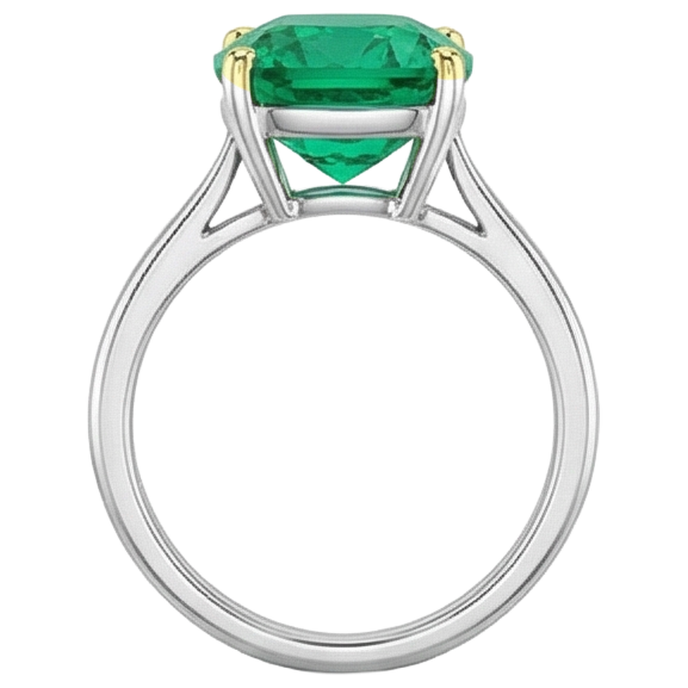 Émeraude Bague Pierre de Couleur – vue de dessus
