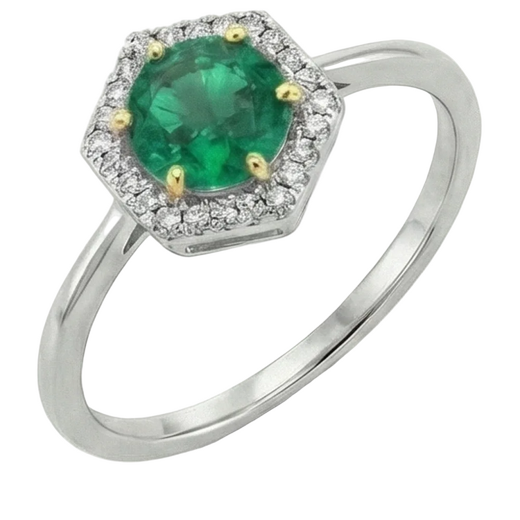 Signature Émeraude Fine Bague Pierre de Couleur 2 carats – vue d'angle