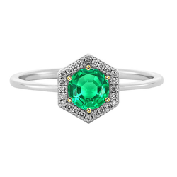 Signature Bague Pierre de Couleur – Émeraude Fine 2 carats |