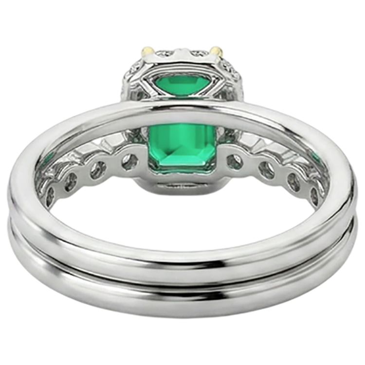 Luxueux Bague avec Gemme 2 carats – vue arrière