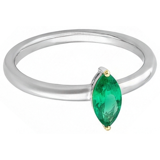 Luxueux Bague Pierre de Couleur 0,50 carats – vue de face