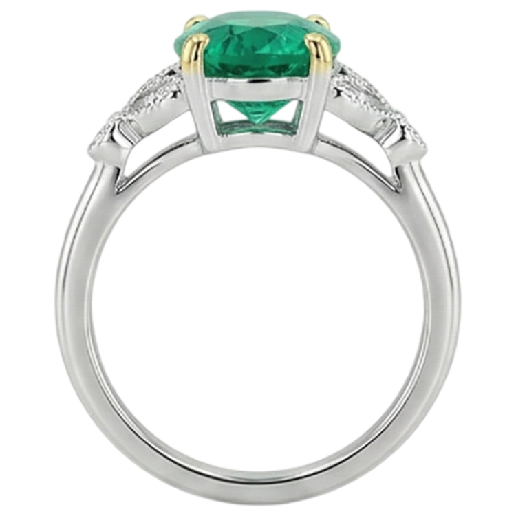 Premium Bague avec Gemme 2 carats – vue arrière