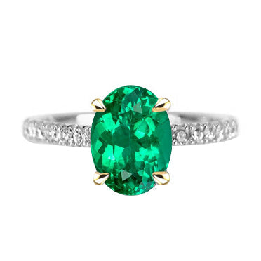Intemporel Émeraude Bague avec Gemme 1,50 carats – vue principale