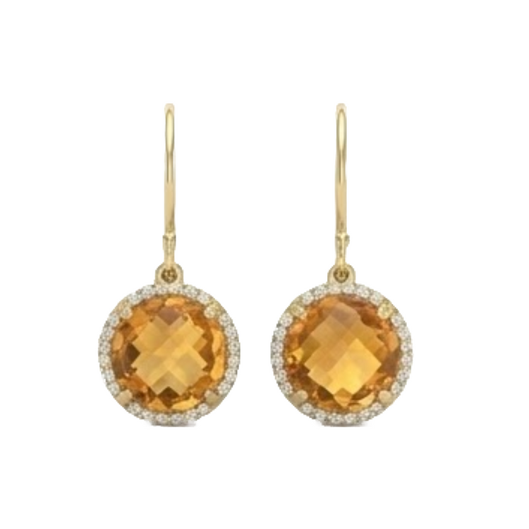 Citrine Gemstone Earring – vue de face