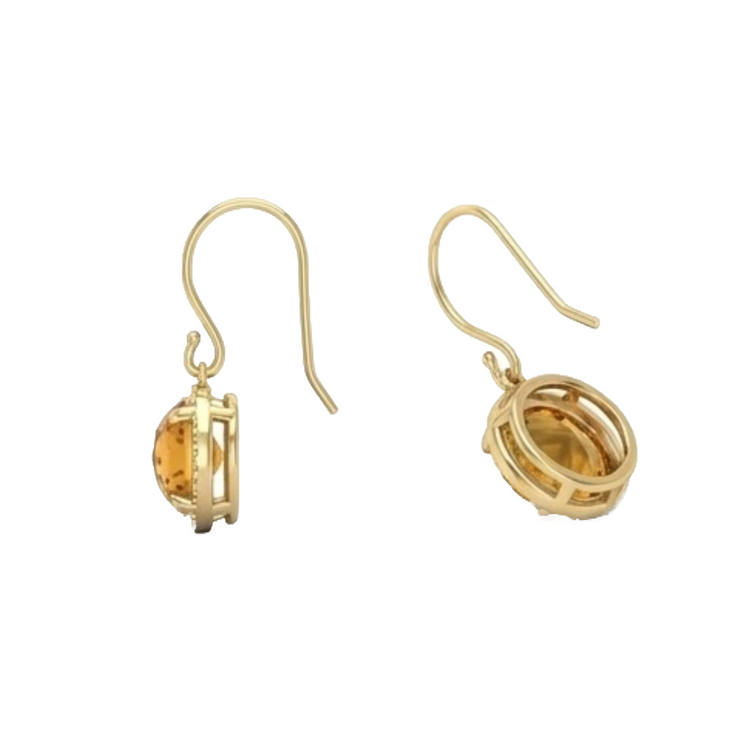Brillant Citrine Gemstone Earring 30,48 carats – vue de côté