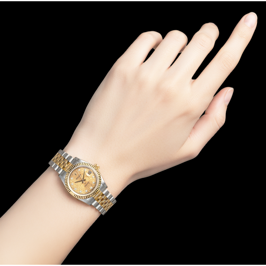Étincelant Rolex carats – vue d'angle