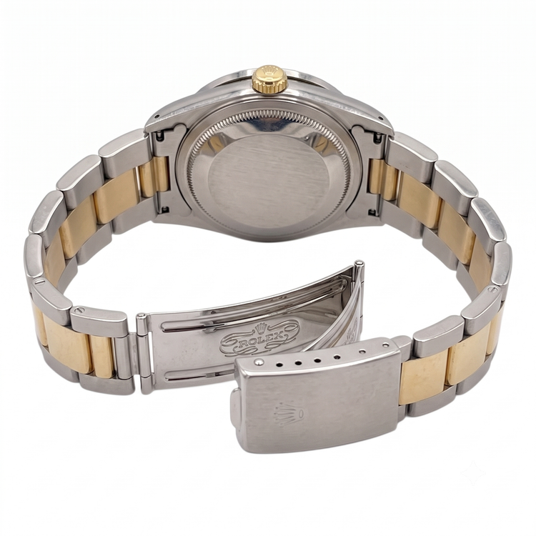 Datejust Rolex Homme Or Jaune acier inoxydable Montre Deux Tons réglage rapide