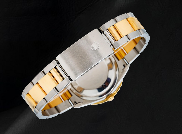 Montre Rolex Datejust 16013 Bicolore 36 mm Cadran Pavé de Diamants Heures Arc-en-ciel