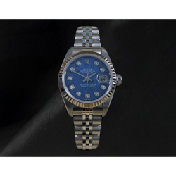 Montre pour Femme Rolex Datejust 26 mm Cadran Diamants Bleu Année 2002