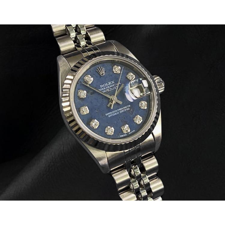 Montre pour Femme Rolex Datejust 26 mm Cadran Diamants Bleu Année 2002