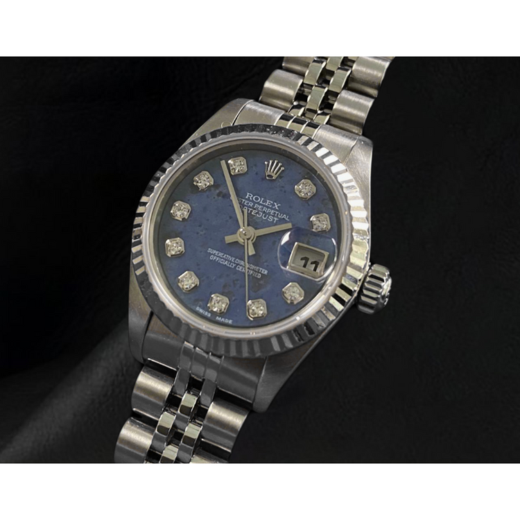 Montre pour Femme Rolex Datejust 26 mm Cadran Diamants Bleu Année 2002