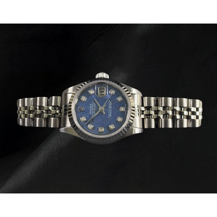 Montre pour Femme Rolex Datejust 26 mm Cadran Diamants Bleu Année 2002