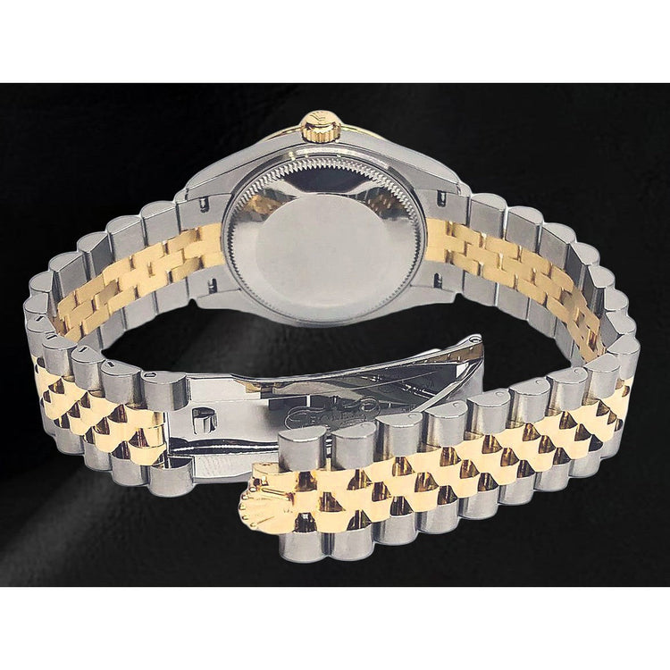 Rolex Two Tone avec Gemme – vue de dessus