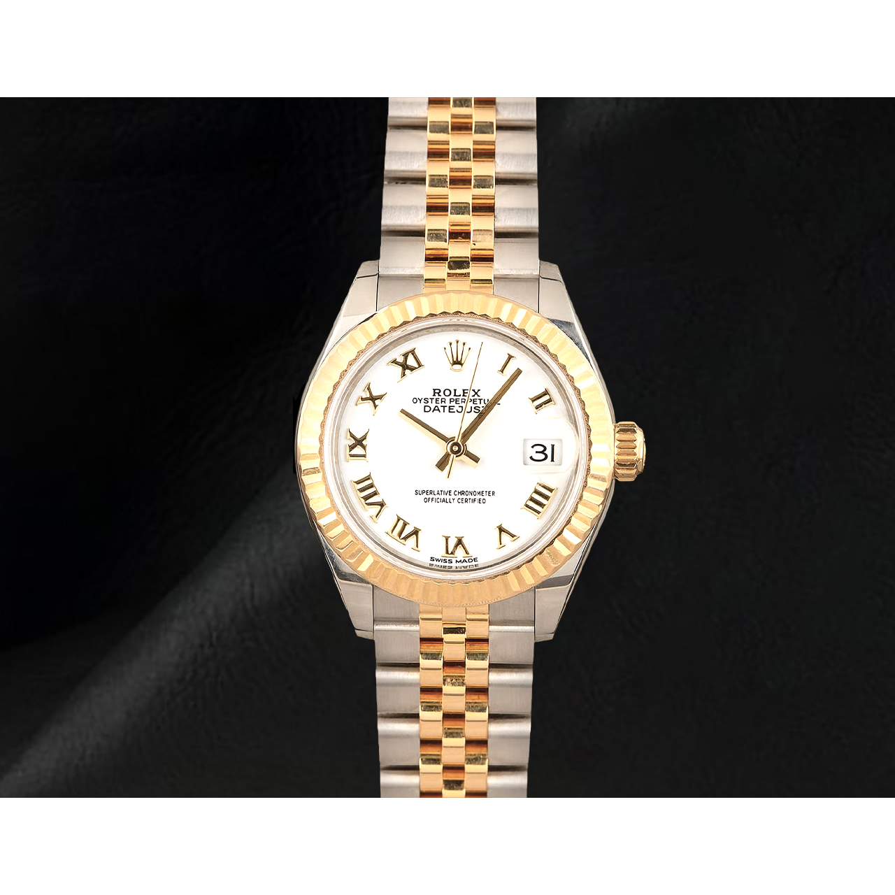 Montre Femme Rolex Datejust 279173 Bicolore Cadran Blanc Chiffres Romains