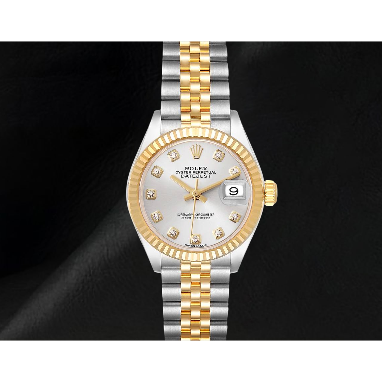 Montre Femme Rolex Datejust 28 mm Bicolore Cadran Diamants Argent 279173