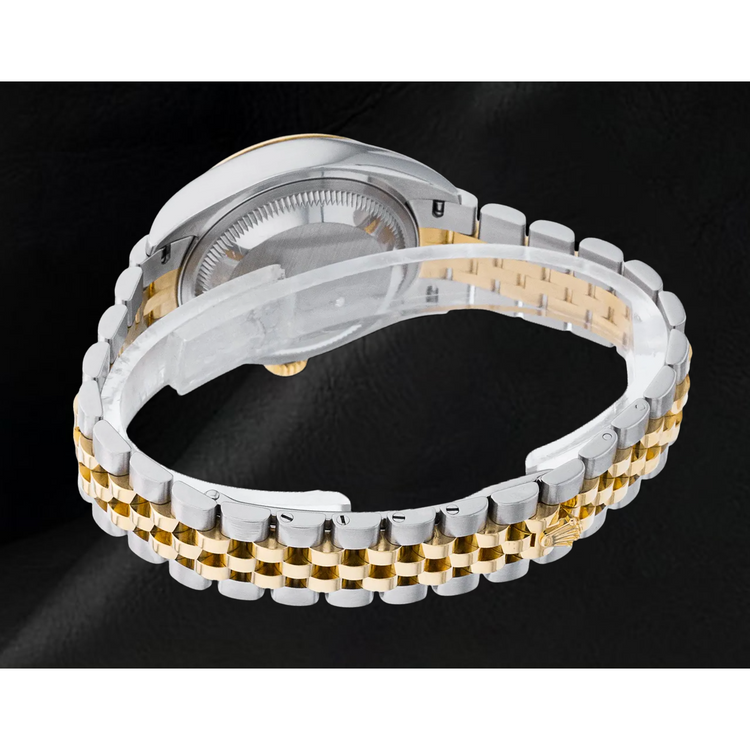 Montre Datejust Rolex 28 mm Femme Lunette Cannelée Acier Inoxydable et Or 279173