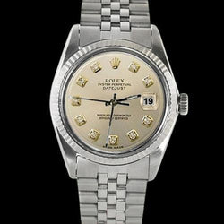 Datejust Rolex Gents montre argent acier inoxydable jubilé Bracelet lunette cannelée