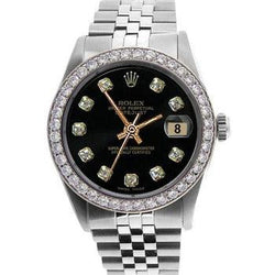 Datejust perpétuel Rolex acier inoxydable jubilé Cadran Diamant Lunette Regarder Homme réglage rapide