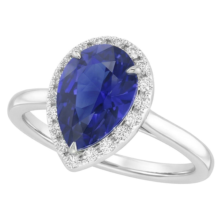 De luxe Saphir Bleu Royal Bague Pierre de Couleur 2 carats