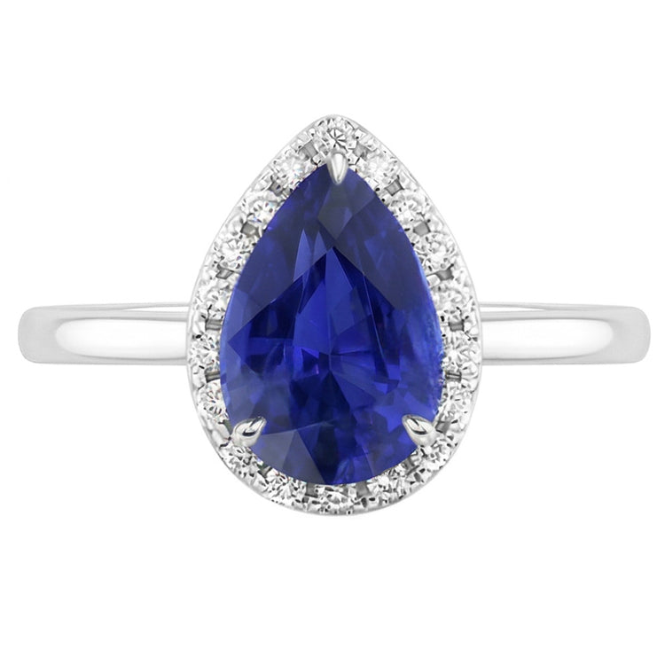 De luxe Saphir Bleu Royal Bague Pierre de Couleur 2 carats