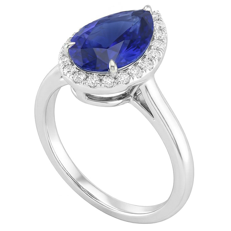 De luxe Saphir Bleu Royal Bague Pierre de Couleur 2 carats