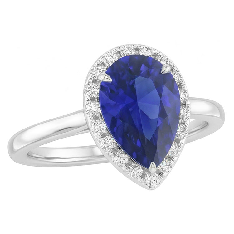 De luxe Saphir Bleu Royal Bague Pierre de Couleur 2 carats