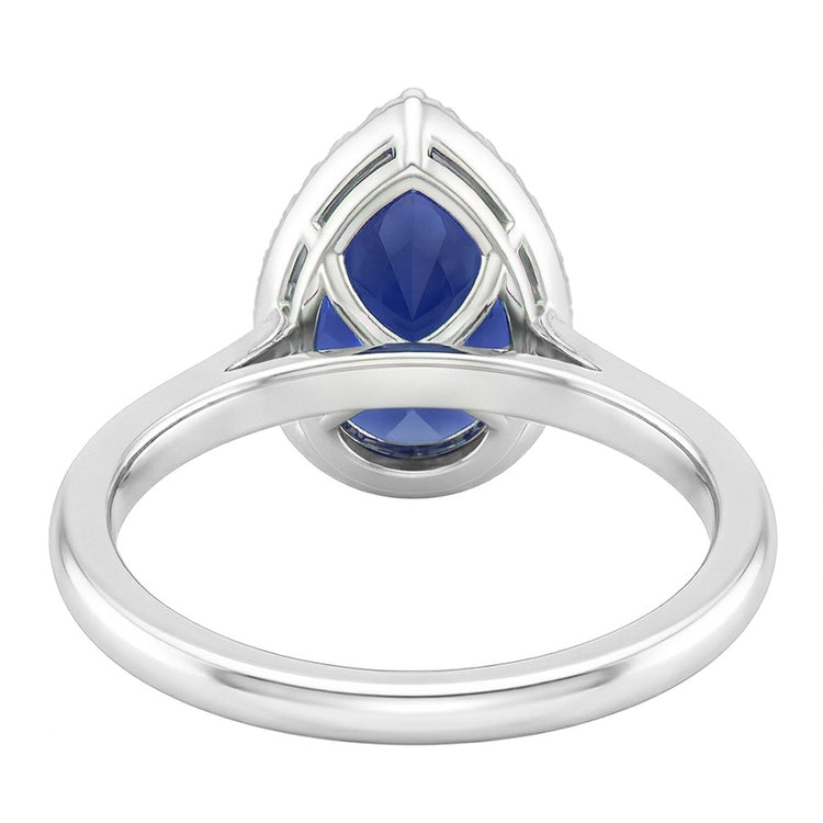 De luxe Saphir Bleu Royal Bague Pierre de Couleur 2 carats