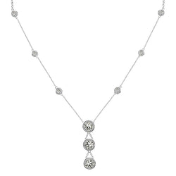 Diamant Fin Pendentif – Taille Old Mine 0,50 carats Or 14K Blanc