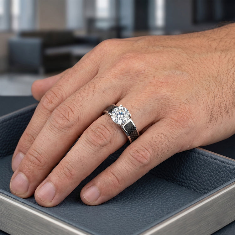 Diamant Bague pour Homme fait main 1,50 carats | HarryChadEnt