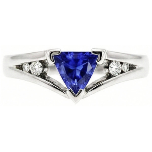naturel round saphir 1.25carats bague angle de côté