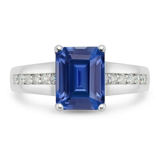 naturel diamant 2.50carats bague angle de côté