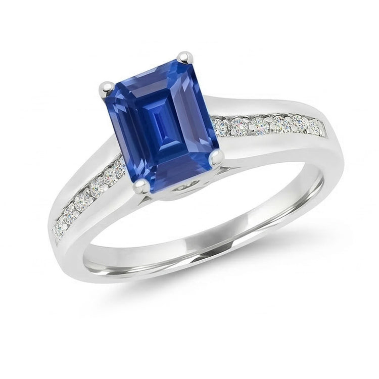naturel diamant 2.50carats bague vue de profil