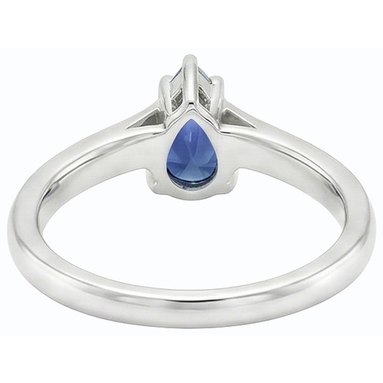 naturel pear diamant 1.25carats bague vue de dessus