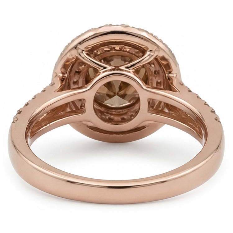 Diamant Champagne Désert Bague Nuptiale – Diamant Fin 4 carats