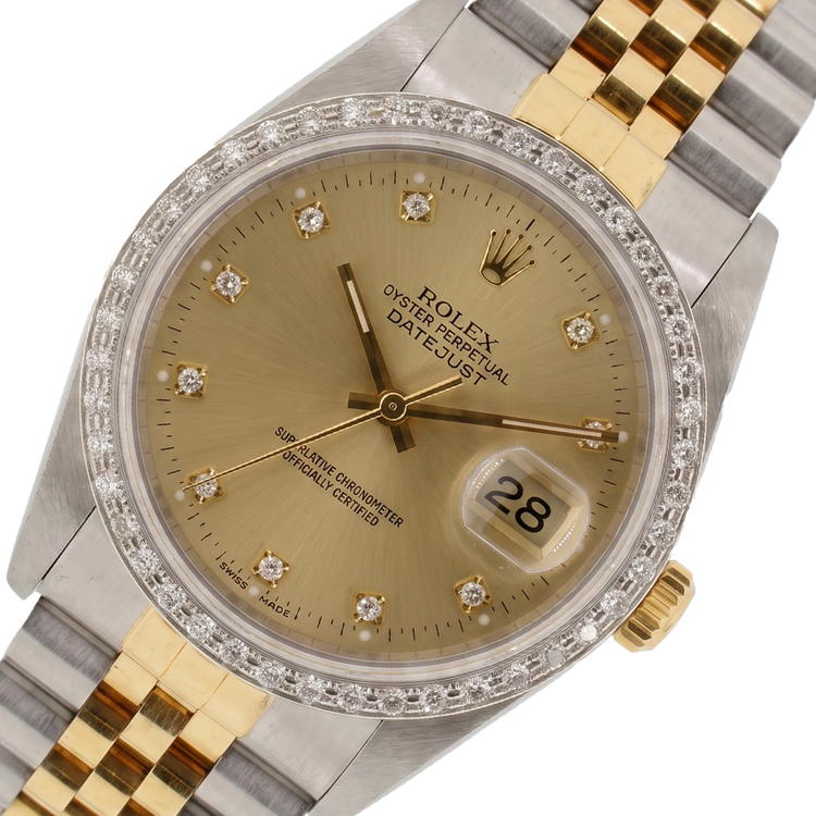 Diamant Champagne Diamant Fin Rolex carats – Gold
