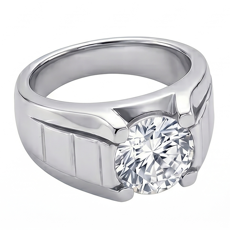 Diamant Fin Bague Homme fait main 2 carats par HarryChadEnt