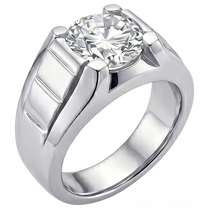 Diamant Fin Bague Homme fait main 2 carats par HarryChadEnt