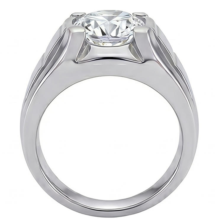 Diamant Fin Bague Homme fait main 2 carats par HarryChadEnt