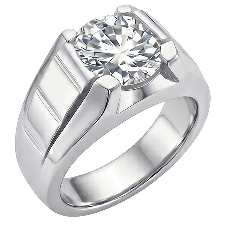 Diamant Fin Bague Homme fait main 2 carats par HarryChadEnt