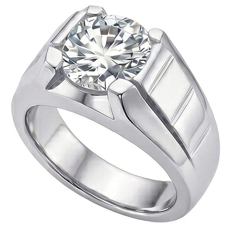Diamant Fin Bague Homme fait main 2 carats par HarryChadEnt