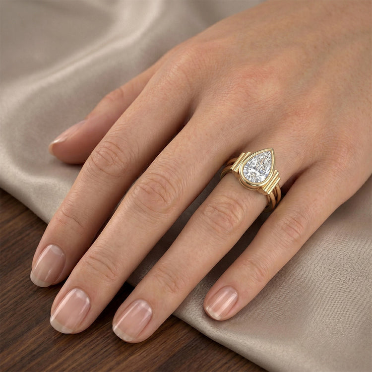 Diamant Fin Bague Trois Pierres fait main 2 carats | HarryChadEnt