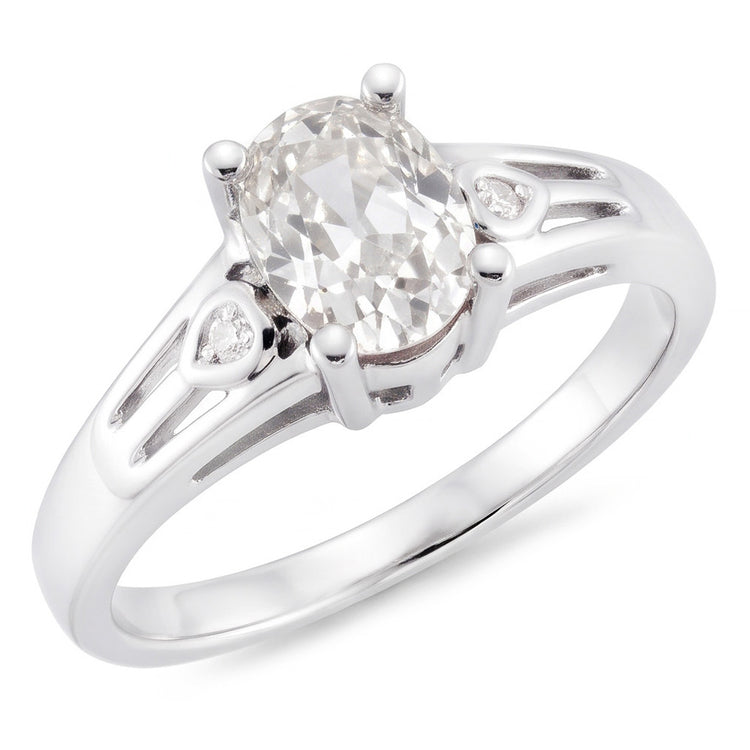 Diamant Fin taille Old Mine Bague Mono-Pierre 3 carats