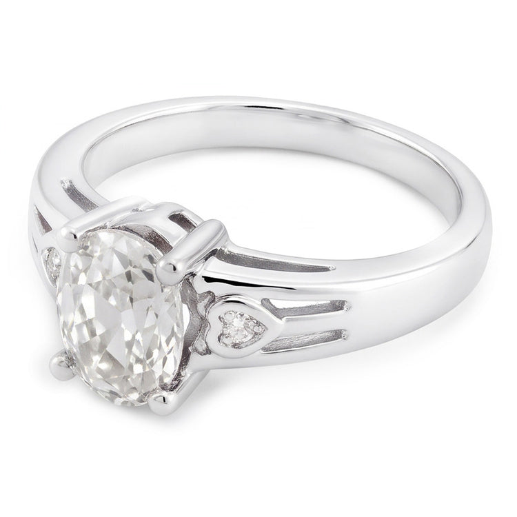 Diamant Fin taille Old Mine Bague Mono-Pierre 3 carats