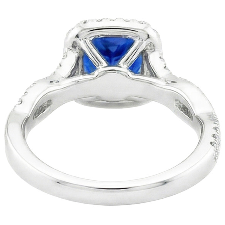 naturel round diamant 3.25carats bague angle de côté