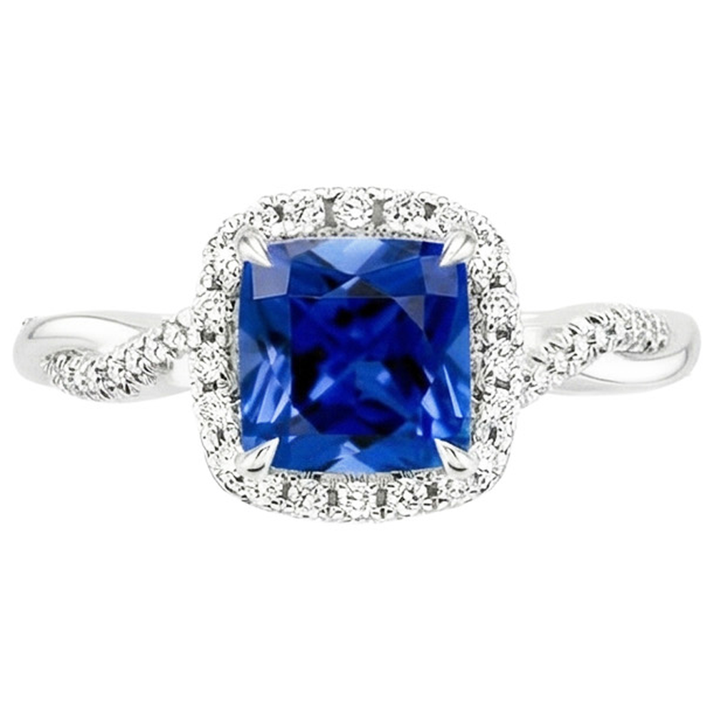 naturel round diamant 3.25carats bague sur blanc