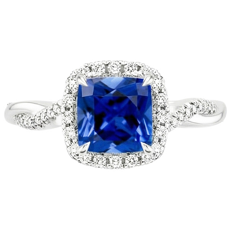 naturel round diamant 3.25carats bague sur blanc